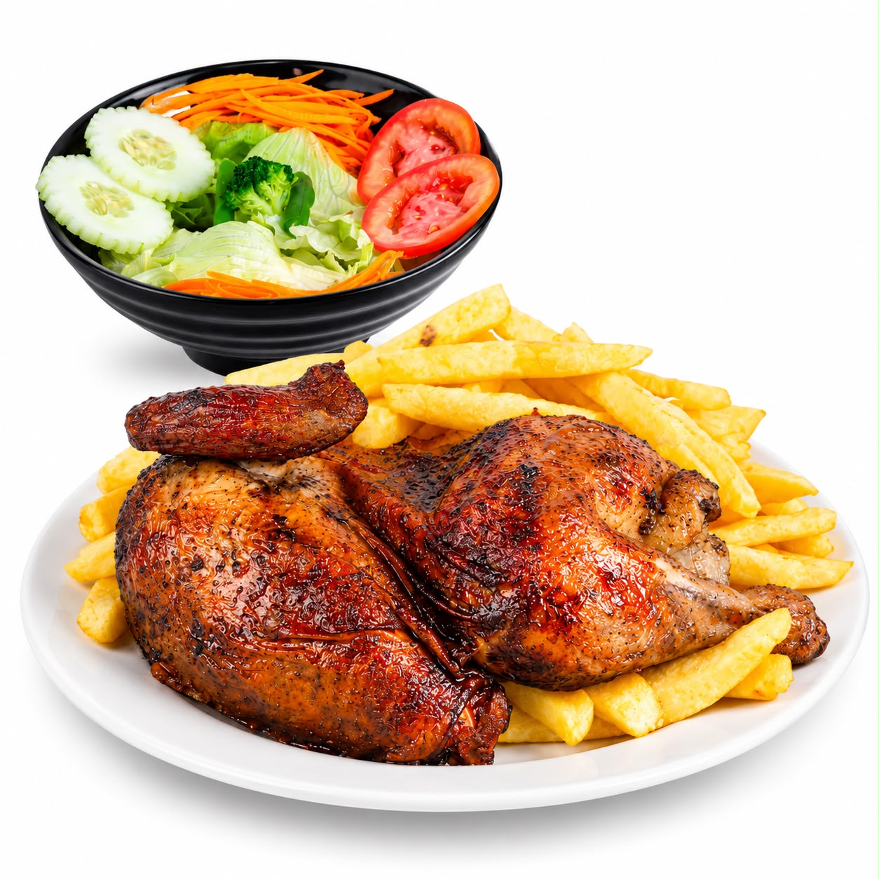 1/2 Pollo + papas